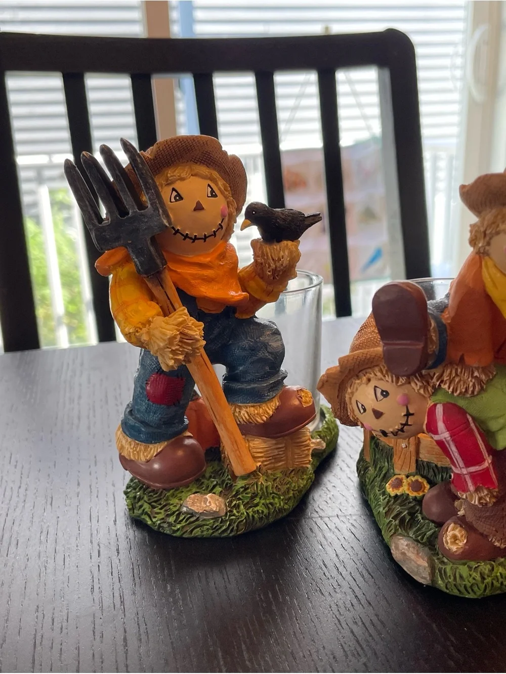 Yankee Candle Fall Scarecrow Figurines in Orange, Brown and Green